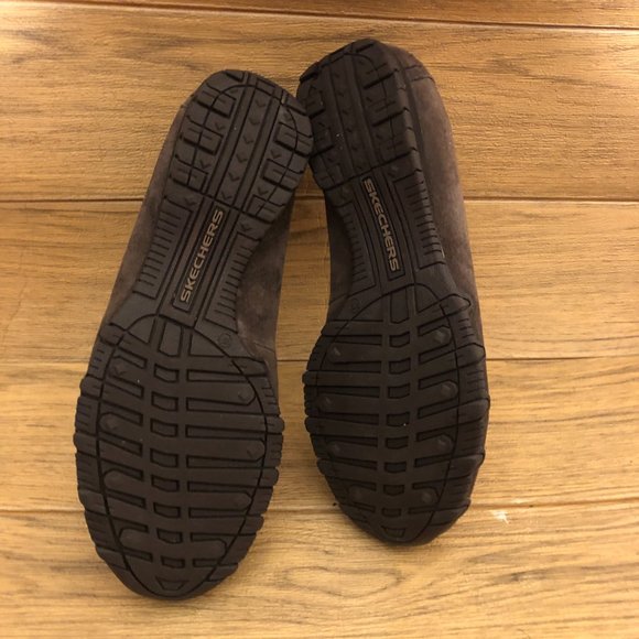 Sketchers Relaxed fit memory foam brown leather loafers, 9.5 - Picture 9 of 12